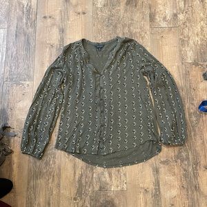 Lucky brand Green Floral Top